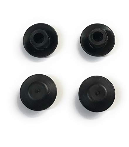 1/4" (0.25 inch) Flush Mount Black Plastic Body and Sheet Metal Hole Plug - Qty 25