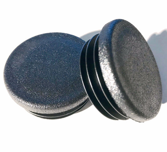 (Pack of 10) 1" Round Black Plastic Tubing Plug, (14-20 Ga 0.83"-0.92") 1 inch End Cap - Steel Furniture Pipe Tube Cover Insert | - LDPE Make w/Flexible Ridges |End Caps for Fitness Equipment | by S