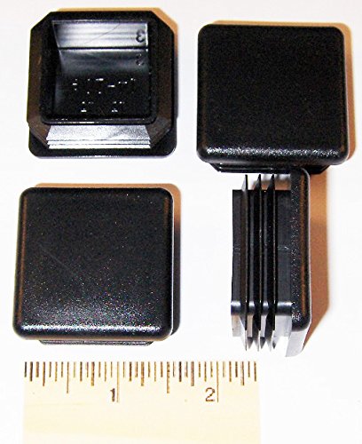 SBD"s 1-1/2" Square Black Plastic Plug 14-20 Ga Inside ( Fits ID 1.35" to 1.42")Fitness Eqpt End Caps) Tubing End Cap Furniture Chair Glide Inserts Fitness Eqpt End Caps