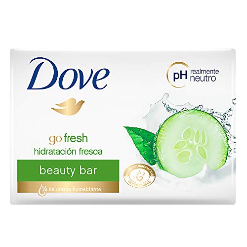 Dove Beauty Bar Soap Cool Moisture Cucumber & Green Tea Scent for Refreshed Skin, Leaves Skin Refreshed 3.75 oz