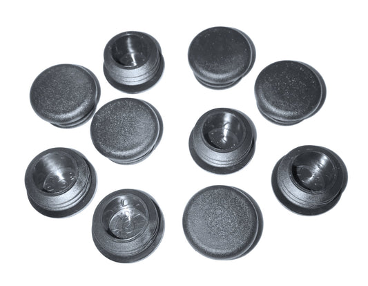 (Pack of 500) 1" Round Black Plastic Tubing Plug, (10-14 or14-20 Gauge) 1 inch End Cap - Furniture Pipe Tube Cover Insert | - LDPE Make w/Flexible Ridges |End Caps for Fitness Equipment | by SBD