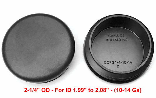 (Pack of 25) 2-1/4" Round Plugs (10-14 Ga 1.99" to 2.08" ID) || 2.25 inch OD Black Plastic End Caps | Office and Patio Furniture Finishing caps | Fitness Eqpt End Caps | Fencing Post Inserts | by SBD