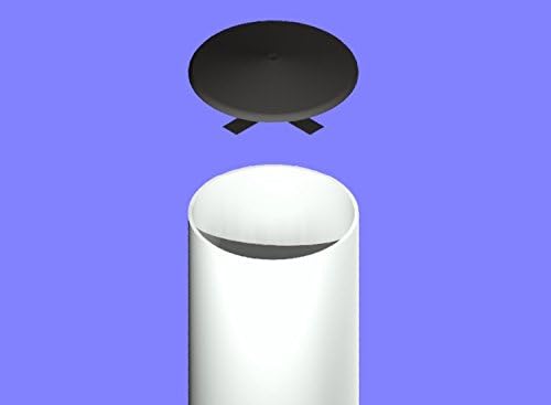 SBD's 2-3/8" Round Light Pole Top Cap- Black Plastic Glass-Reinforced Polyester | Snap on Plugs for Fencing, Flag Poles, Goal Posts, Mail Box | Made in USA.