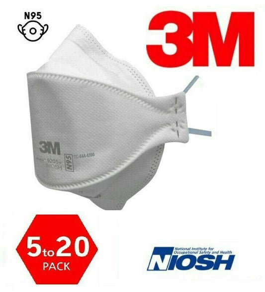 (1 PK) 3M⢠Aura 9205+ N95 Particulate Respirator Disposable Protective Mask NIOSH