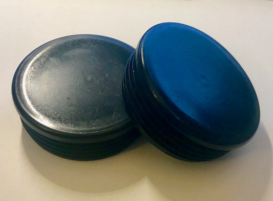 (Pack of 2) 3" OD ROUND Plastic CAP PLUGS | (13-17 Ga - Fits ID 2.81" to 2.88") Flex Ridges || Fence Post Slide Inserts | Fitness Eqpt Tube Inserts | by