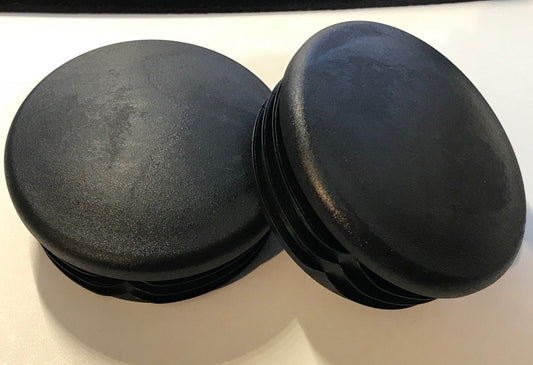 (Pack of 10) 2-3/8" Round Plugs (10-14 Ga 2.11" to 2.21" ID) || 2.375 inch OD Black Plastic End Caps | Office and Patio Furniture Finishing caps | Fitness Eqpt End Caps | Fencing Post Inserts | by SB