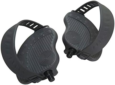 SBD's (Pair - L+R) Life Fitness Bike Pedals 1/2" Shaft Size w/Extra Pair Straps -Adjustable Strap - Left+Right. After Market Universal (Aftermarket) Replacement. OEM# AK63-00124-0001