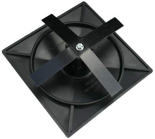 SBD's 5-1/2" OD Square Black Light Pole Top Cap | Glass-Reinforced (UV n Weather Resistant) Polyester Tubing Plug W/Four Bendable Steel Straps for 5" ID | Made in USA 85-00005 Made in USA