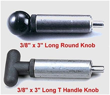 Pull Pin - Round Handle - 3/8" Dia Plunger -3" Length x 1" Diameter Weldon Steel Barrel -Spring Loaded Plunger -Universal Fitness Equipment Adjustment Knob.