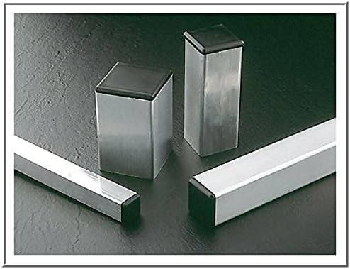 SBD's Square ID (0.75" (3/4") (Inside Diameter 0.482– .584”) Black Plastic Plug, Tubing End Cap, Furniture Chair Glide Inserts | Fencing Post End Inserts