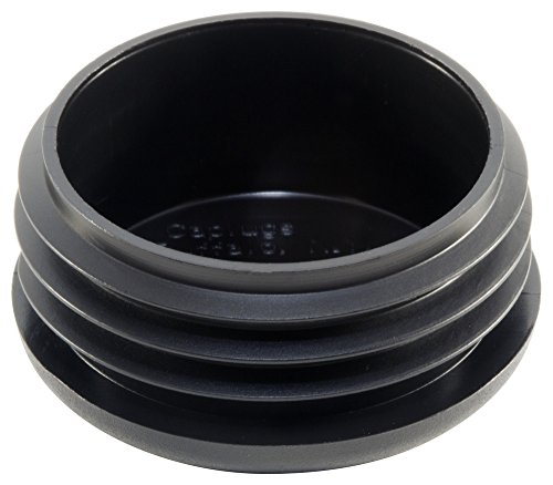 Caplugs Plastic Plug for Round Tubing, PE-LD, to fit Round Tube Size OD0.500" Wall Thickness, Black