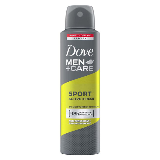 DOVE ACTIVE &FRESH MEN+CARE SPORT DEODORANT SPRAY 150 ML / 5.07 OZ