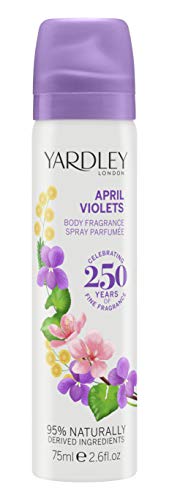 Yardley April Violets for Women Deodorant Body Spray, 2.6 Ounce