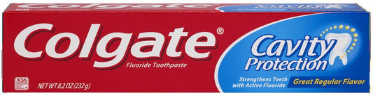 COLGATE TOOTHPASTE 8 OZ CAVITY PROTECTION REGULAR FLAVOR