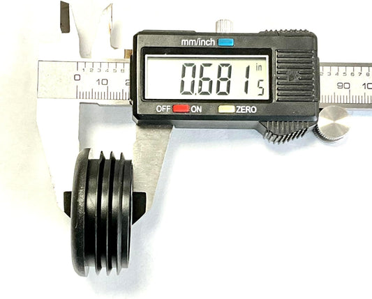 1-5/8" - 1-625 Inch OD Head Dia - (14-20 Ga - 1.46" - 1.55" ID) Snap-in Round Black Plastic Plugs w/Flexible Ridges