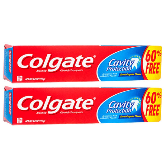 COLGATE TOOTHPASTE 2.5 OZ +1.5 OZ REGULAR +60% FREE