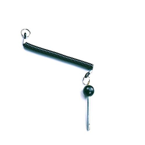 SBD's Pin, Tensile (5/16" Dia 4-1/4" Locking w/Lanyard) Round Black Knob- Universal Weight Stack Replacement PIN W/Lanyard | Detent Hitch Locking PINS | by SBD