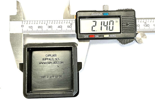 SBD"s 2 1/4" Square Black Plastic 10-14 Ga ( 1.99" - 2.08" ID) Tubing Plug, 2.25 Inch End Cap By CAPLUGS