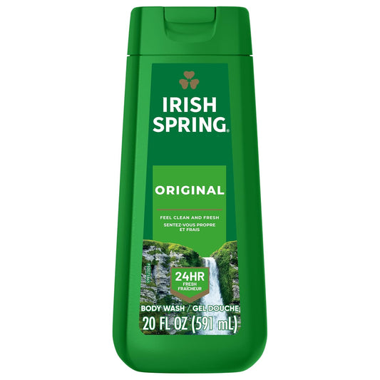 IRISH Spring BODY Wash for MEN, 24-HR Fresh, ORIGINAL Scent, 20 Fl OZ