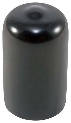 (Pack of 100) Caplugs: 5/16" to 3/8" Round Black Vinyl Flexible End Cap - Bolt Screw Thread Protector Safety Cover | for 0.312 Inch Pipe Post Tubing Rod OD Cover - 1" Inside Height. by SBD