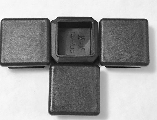 SBD"s 1-1/2" Square Black Plastic Plug 14-20 Ga Inside ( Fits ID 1.35" to 1.42")Fitness Eqpt End Caps) Tubing End Cap Furniture Chair Glide Inserts Fitness Eqpt End Caps