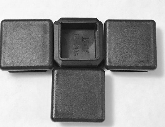 SBD"s 1-1/2" Square Black Plastic Plug 14-20 Ga Inside ( Fits ID 1.35" to 1.42")Fitness Eqpt End Caps) Tubing End Cap Furniture Chair Glide Inserts Fitness Eqpt End Caps