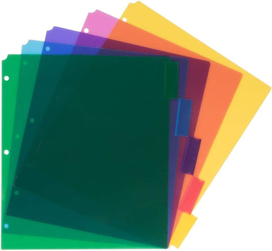 ECLIPS CLEAR VIEW TRANSPARENT DIVIDERS - 8CT ASSORTED COLORS