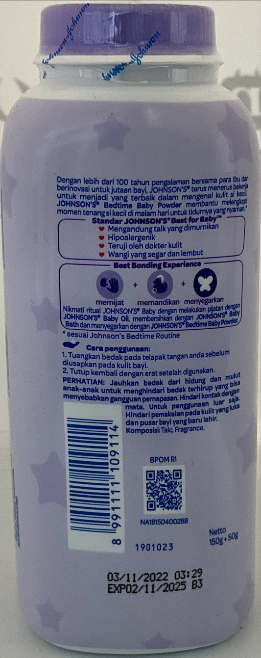 Johnsonâs bedtime baby powder 200gm(8 Oz)
