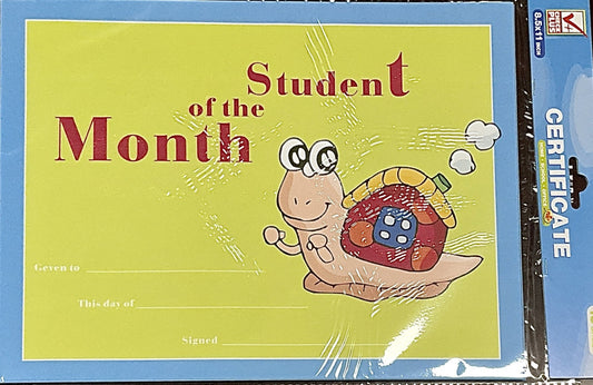 CHECK PLUS CERTIFICATE SHEETS 15 SHEET 8.5 X 11 IN STUDENT OF THE MONTH CERTIFICATE 3 ASSORTED 15 EACH