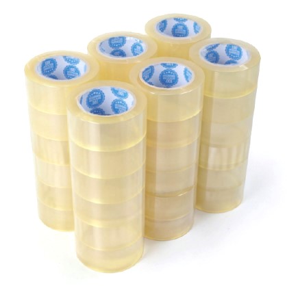 SBD® Premium Heavy Duty Packaging Tape Rolls, Clear, 6-Pack | 1.8ml Thick, 110 Yards Each, 3" Core, Carton Sealing for Shipping Moving and Storing