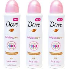 DOVE Floral Touch DEODORANT SPRAY 250 ML / 8.45 OZ Invisible Care