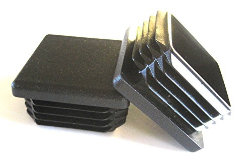 SBD's 1" Square 14-20Ga Black Plastic Tubing Plug End Cap for Steel 1"x1" Fence Post Pipe. Tube Cover Insert Finishing Plug / Fitness Eqpt End Caps