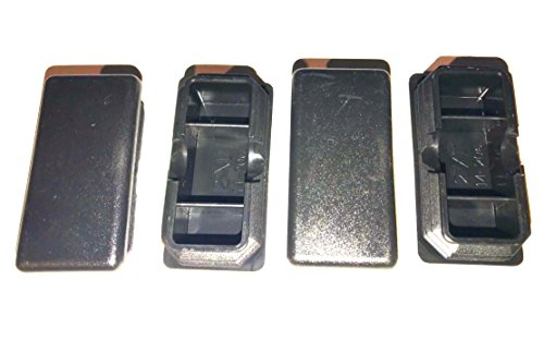 SBDs 2" x 1" Rectangular (14-20 Ga) Tubing Plastic Finishing Plug End Cap Insert (for ID L 1.83"-1.93", W 0.84"-0.93") 1 x 2 Inch Fence Post Finishing Inserts.