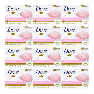 Dove, Beauty Bar Soap Variety Pack of 14, Go Fresh, Shea Butter, Coconut Milk, White, Pampering, Restoring, Exfoliating - 90g (7 Scents, 2 of Each)