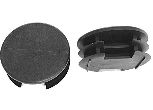 (Pack of 4) Cap Plugs - 2" Round (14-23 Gauge 1.84"-1.95" ID) Black LDPE - Fencing Tubing Inserts - Steel Furniture Pipe/Tube Plugs | End Caps for Fitness Equipment. by SB Distribution