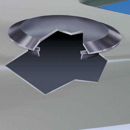 1/4" (0.25 inch) Flush Mount Black Plastic Body and Sheet Metal Hole Plug - Qty 25 Caplugs