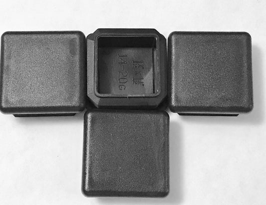 SBD's 1 1/2" - 1.5 Inch Square Black Plastic 14-20 Ga ( 1.35"-1.42" ID) Tubing Plug, End Cap -Steel Fence Post Pipe Tube Cover - Furniture sliding Inserts - End Caps for Fitness Equipment