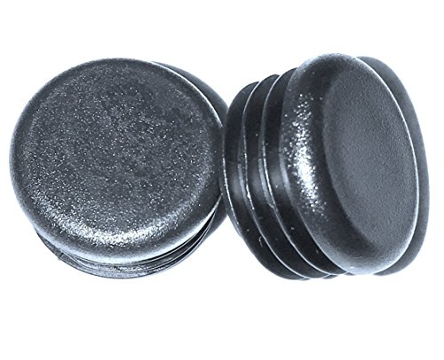 (Pack of 8) Cap Plugs 1" (1 Inch) Round OD (10-14 Gauge) Fits 0.740"-0.830" ID) Black LDPE Plastic Fencing Tubing Plug - Steel Furniture Pipe Tube Insert | - End Caps for Fitness Eqpt.