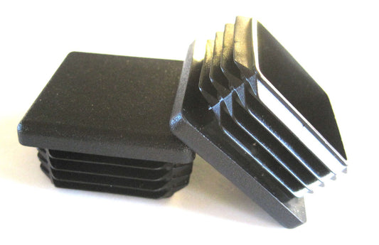SBD's 1" Square 14-20Ga Black Plastic Tubing Plug End Cap for Steel 1"x1" Fence Post Pipe. Tube Cover Insert Finishing Plug / Fitness Eqpt End Caps