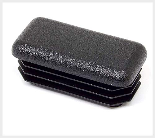 (Pack of 250) Â¾â x 1 Â½â Rectangular (14-20 Ga) Tubing Black Plastic Finishing Plug End Cap Hole Insert (for ID: Length 1.34"-1.43", Width 059."-0.68") | by SBD