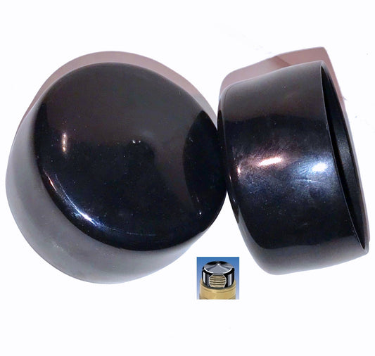SBDs 2 Inch Round Black Vinyl End Caps, Flexible Push-On Pipe Post Rubber Covers