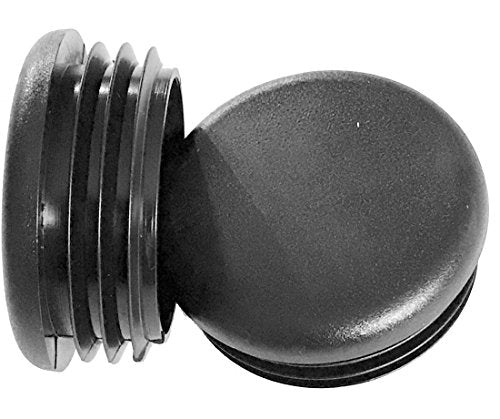 (Pack of 100) 2-3/8"  Round Plugs (10-14 Ga 2.11" to 2.21" ID) | 2.375 Inch OD Black Plastic End Caps | Office and Patio Furniture Finishing caps | Fitness Eqpt End Caps | Fencing Post Inserts | by SB