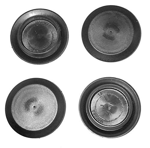 1 1 inch Flush Mount Black Plastic Body and Sheet Metal Hole Plug Qty 10 by Caplugs