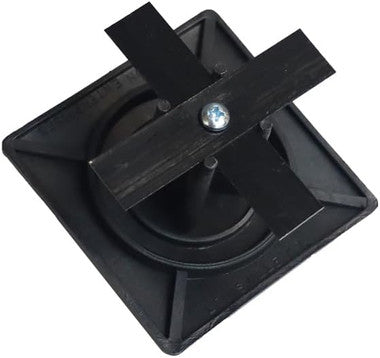 SBD's 3" OD Square Black Light Pole Top Cap | Glass-Reinforced (UV n Weather Resistant) Polyester Tubing Plug W/Four Bendable Steel Straps for 3" ID | Made in USA 85-00005 Made in USA