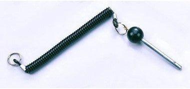 SBD's  Pin, Tensile (5/16" Dia 4-1/4" Locking w/Lanyard) Round Black Knob- Universal Weight Stack Replacement PIN W/Lanyard | Detent Hitch Locking PINS | by SBD