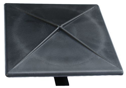 SBD Square 4-1/2" Black Light Pole Top Cap Tubing Plug | Glass-Reinforced Polyester Made in USA