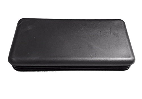 Snap In Rectangular Cap Plug 4 x 2 X 1/2 Inches | 14-20G | Polyethylene Plastic Flexible ridges snugly hold | (Set of 2)