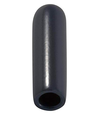 1/8"- 3/16" Round Black Vinyl Flexible End Cap Bolt Screw Rubber Thread Protector Safety Cover | for 0.125 Inch Pipe Post Tubing Rod OD Cover - 1" Inside Height | by SBD