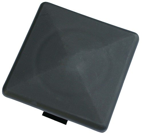 SBD's 3" OD Square Black Light Pole Top Cap | Glass-Reinforced (UV n Weather Resistant) Polyester Tubing Plug W/Four Bendable Steel Straps for 3" ID | Made in USA 85-00005 Made in USA