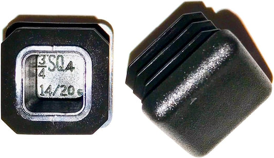 SBDs. 3/4" Square 14-20 G TUBING END Caps Plugs Heavy Duty Black Plastic Finishing Plug, end Cap